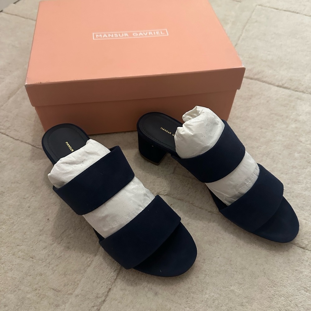 Mansur Gavriel Navy Women's Sandals